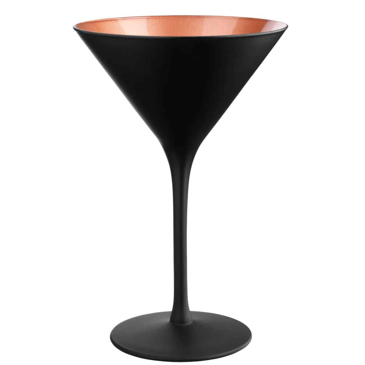 6x VEGA Bicchiere martini Joleen; 210 ml, 11.6x17.3 cm (ØxH); nero/rame; 6 pz. / Pacco - immagine 1