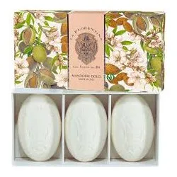 Sapone in confezione regalo 3 pz (150gr) Mandorle dolci - immagine 1