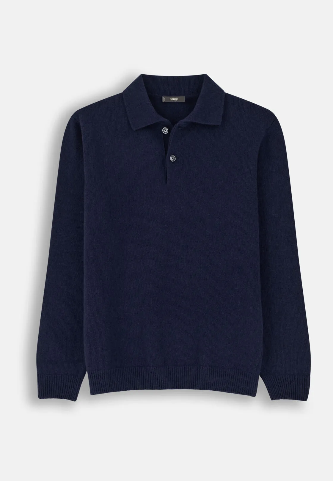 Boggi, Polo Di Maglia In Misto Cashmere, Uomo, Navy, Taglia: M - immagine 5