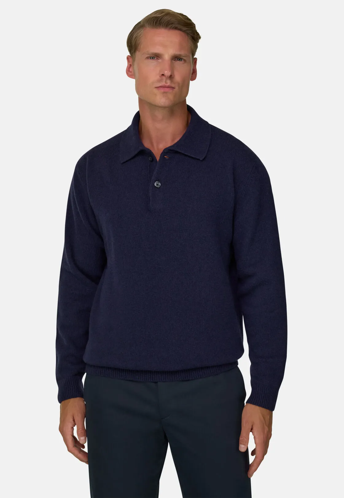 Boggi, Polo Di Maglia In Misto Cashmere, Uomo, Navy, Taglia: XL - immagine 1