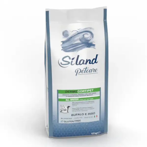 Siland Dermocortipet Dog Adult Bufalo e Riso All Breeds 12 kg - Croccantini per cani - immagine 1