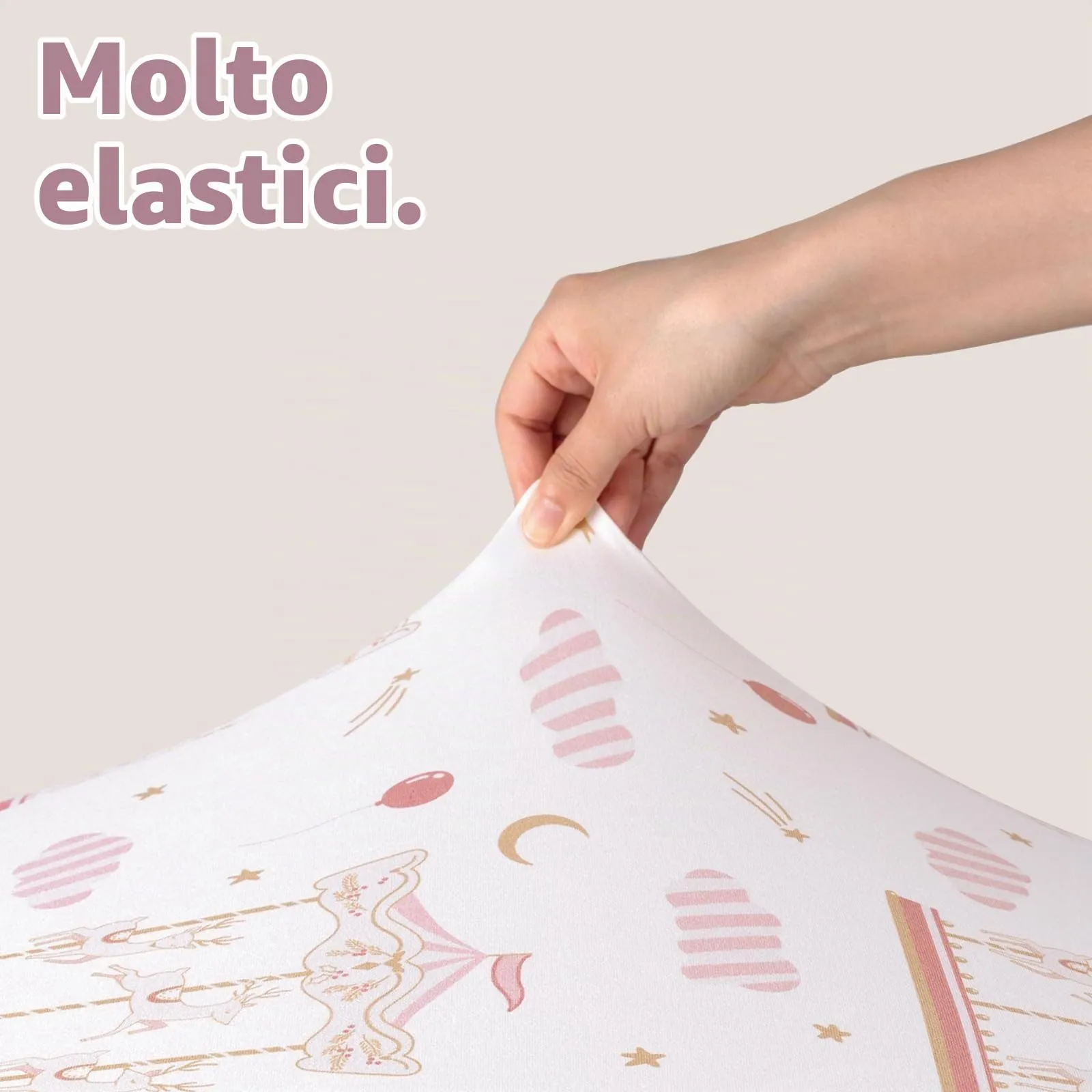 Fiemol Lenzuola Culla Next to Me 83x50cm, Confezione da 3 Coprimaterassi per Culla Neonato, Lenzuola con Angoli Elasticizzate in Microfibra Ultra Morbida e Setosa, Ballerina Rosa - immagine 4
