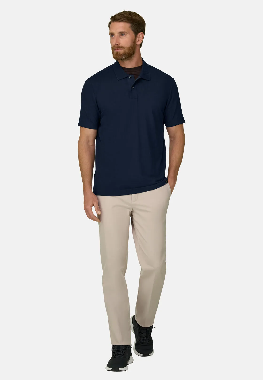 Boggi, Polo In Piqué Misto Cotone Elasticizzato Cool Jade, Uomo, Navy, Taglia: XL - immagine 2