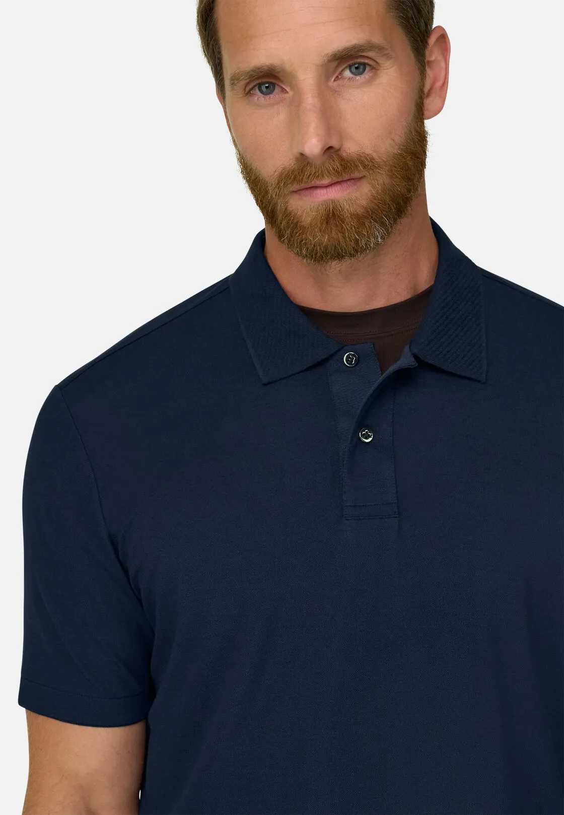 Boggi, Polo In Piqué Misto Cotone Elasticizzato Cool Jade, Uomo, Navy, Taglia: XL - immagine 3