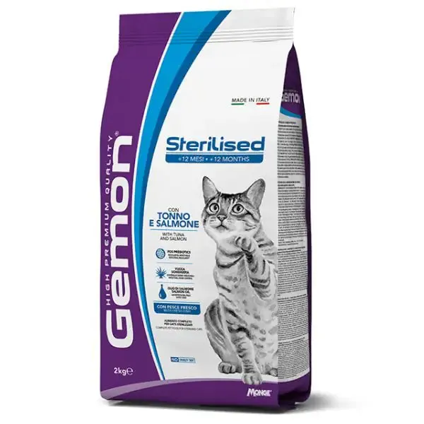 Monge Gemon Cat Sterilised con Tonno e Salmone 7 kg - Croccantini per gatti - immagine 1