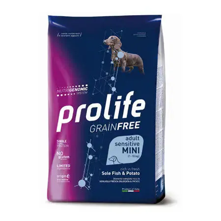 Prolife Grain Free Cane Adult Sensitive Mini Sogliola e Patate 7 kg - Crocchette monoproteiche cane - immagine 1