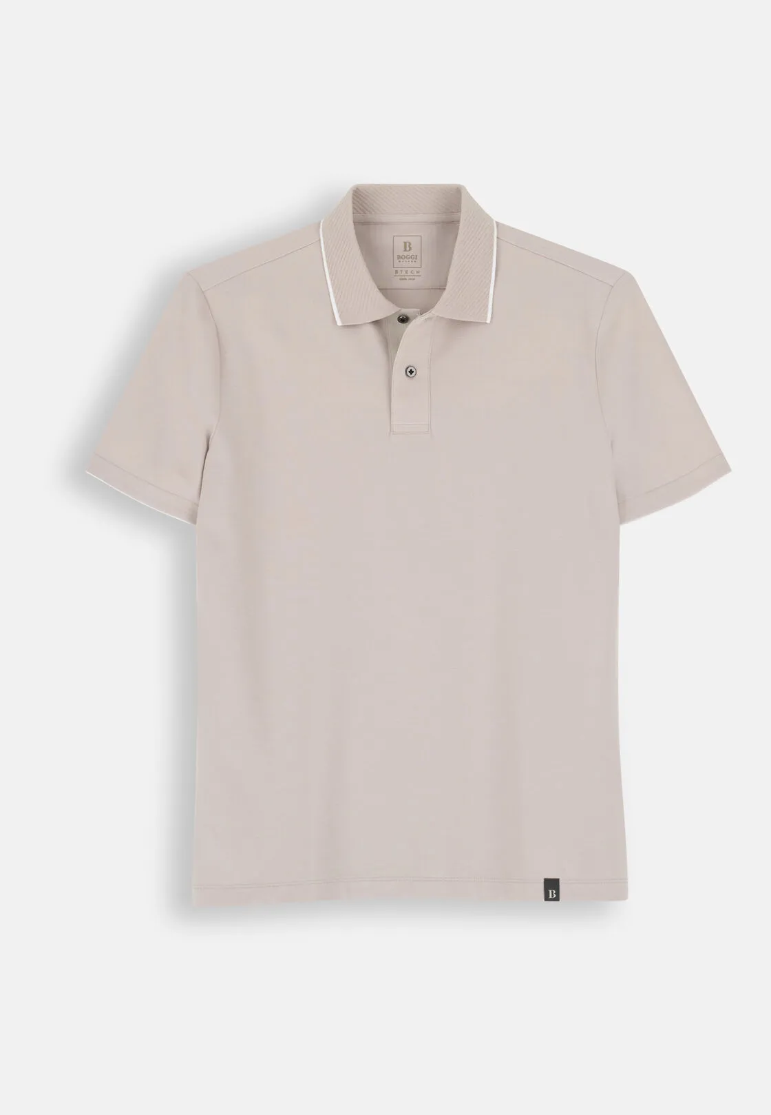 Boggi, Polo In Piqué Misto Cotone Elasticizzato Cool Jade, Uomo, Sabbia, Taglia: M - immagine 5