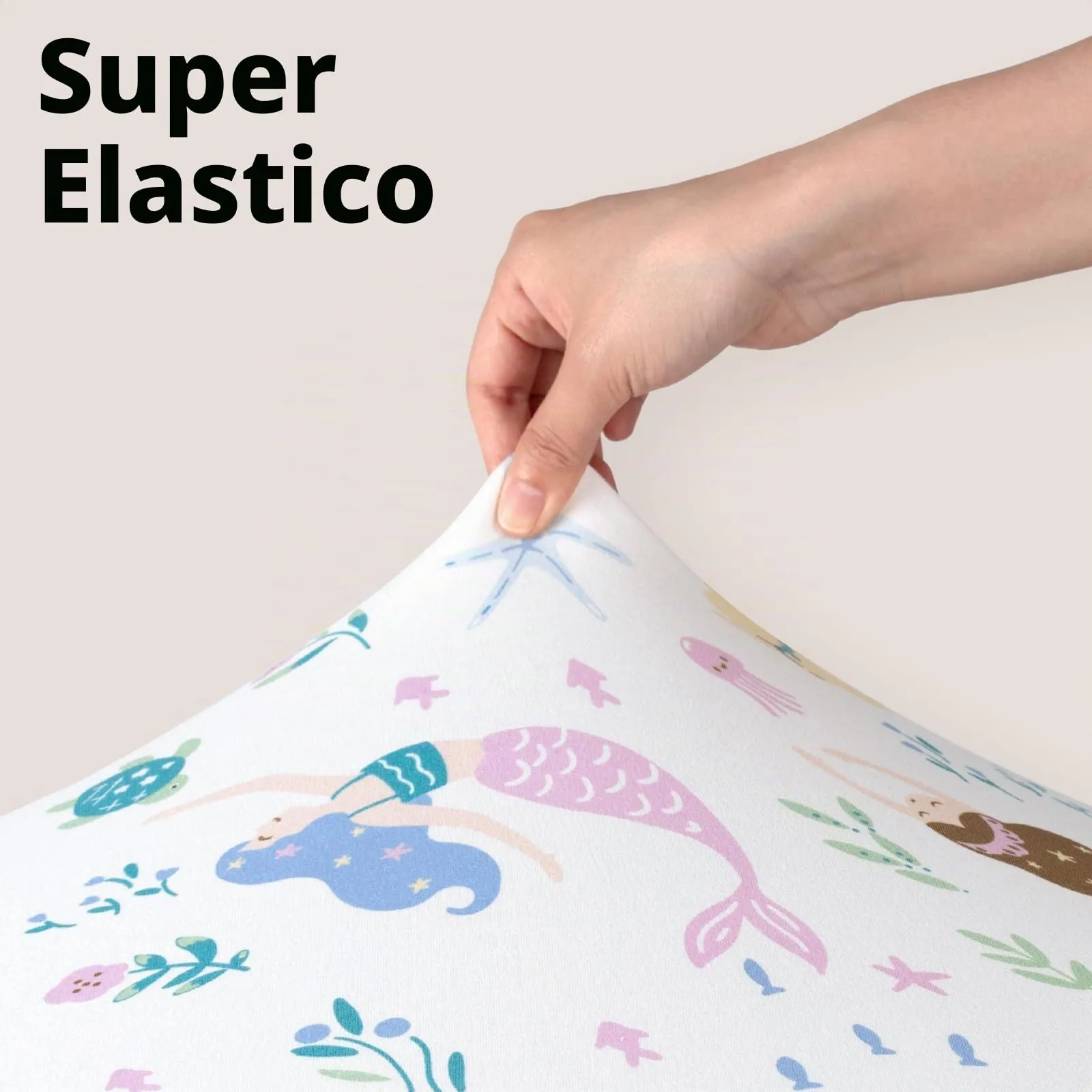 Fiemol Lenzuola Lettino 140x70 cm, Confezione da 3 Coprimaterassi per Lettino Neonato, Lenzuola con Angoli Elasticizzate in Microfibra Ultra Morbida e Setosa, Sirena Viola - immagine 4