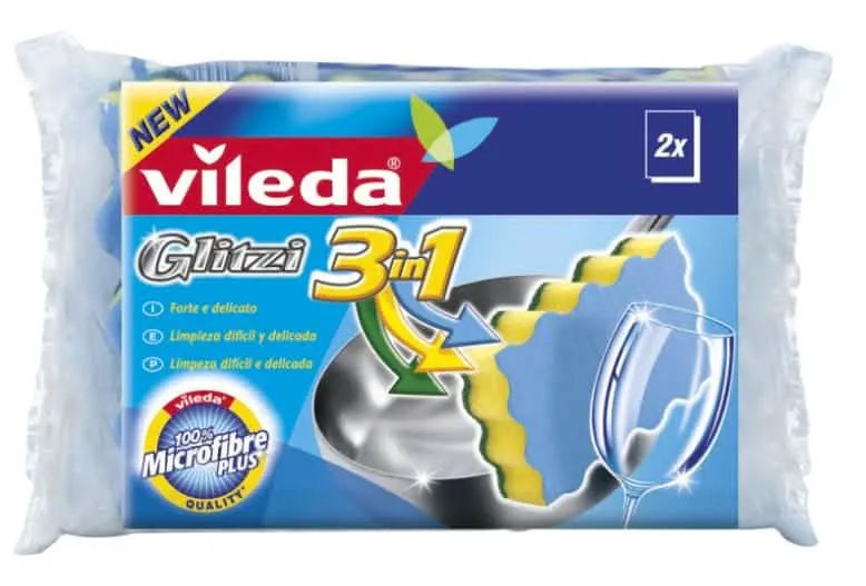 VILEDA GLITZI 3IN1 - Set di 2 Spugne con Retinato per Superfici Perfette - immagine 1
