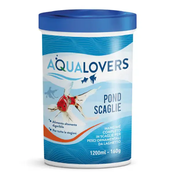 Mangime completo per pesci ornamentali da laghetto Aqualovers Scaglie 160 gr - immagine 1