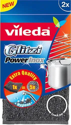 Vileda Glitzi Power Inox - Set di 2 Spugne per una Pulizia Efficace - immagine 1