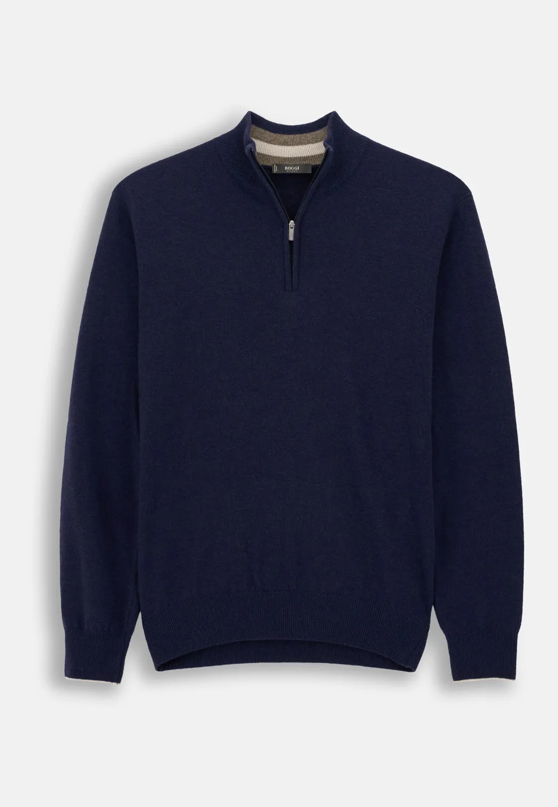 Boggi, Maglia Mezza Zip In Misto Cashmere, Uomo, Navy, Taglia: XXXL - immagine 5