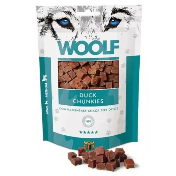 Woolf morbidi bocconcini Snack Monoproteico per cani Anatra - immagine 1
