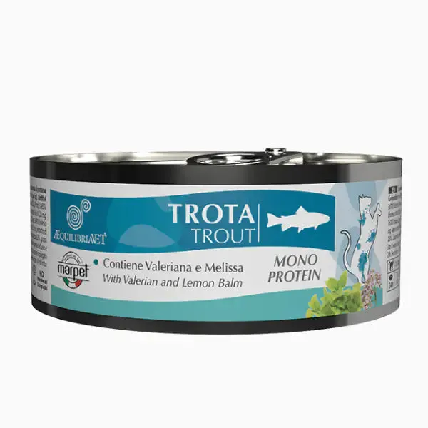 Marpet Aequilibria Vet dietetico umido gatto 85 gr Trota - confezione da 24 pezzi - immagine 1
