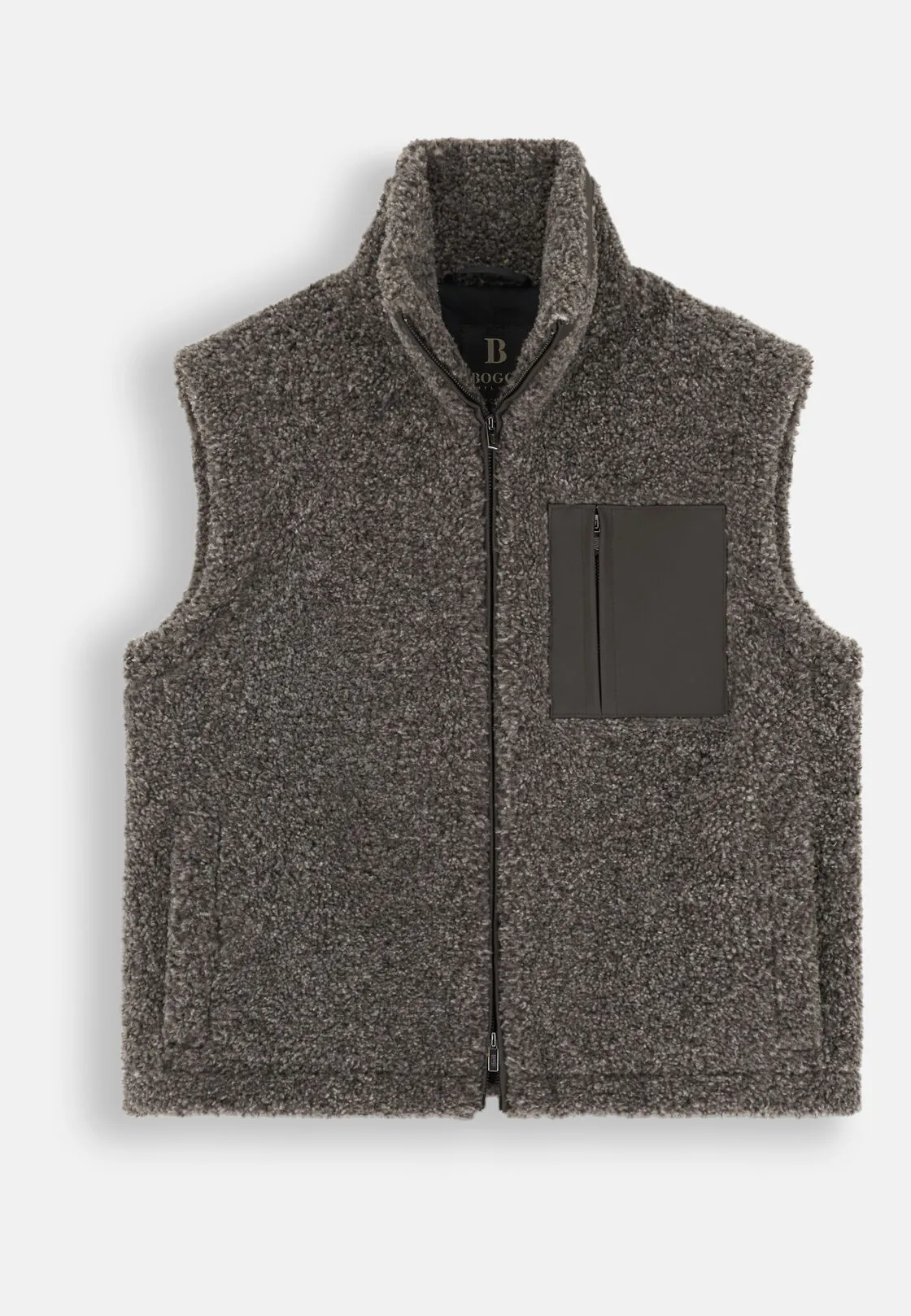 Boggi, Teddy Full Zip Gilet, Donna, Grigio scuro, Taglia: M - immagine 5