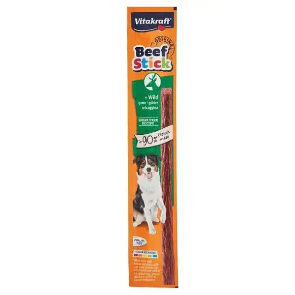 Vitakraft Beef Stick Snack per cani 12 gr Selvaggina - confezione da 25 pezzi - immagine 1