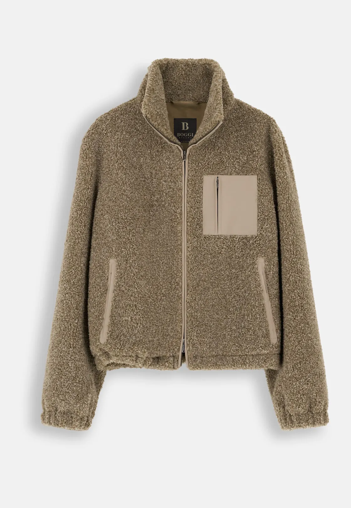 Boggi, Teddy Bomber Full Zip, Donna, Beige, Taglia: XS - immagine 5