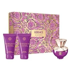 Set regalo donna Pour femme dylan purple eau de parfum 50ml, bath shower, body lotion - immagine 1