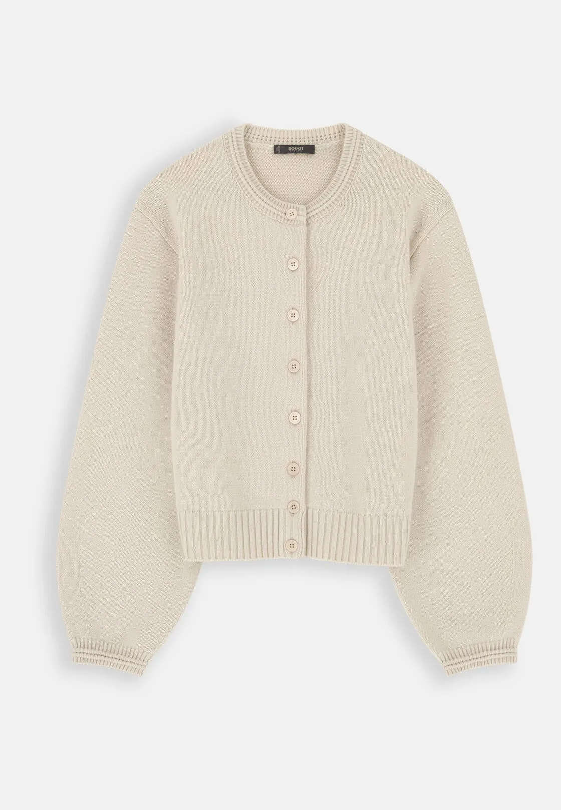 Boggi, Cardigan In Lana Cashmere, Donna, Sabbia, Taglia: XS - immagine 5