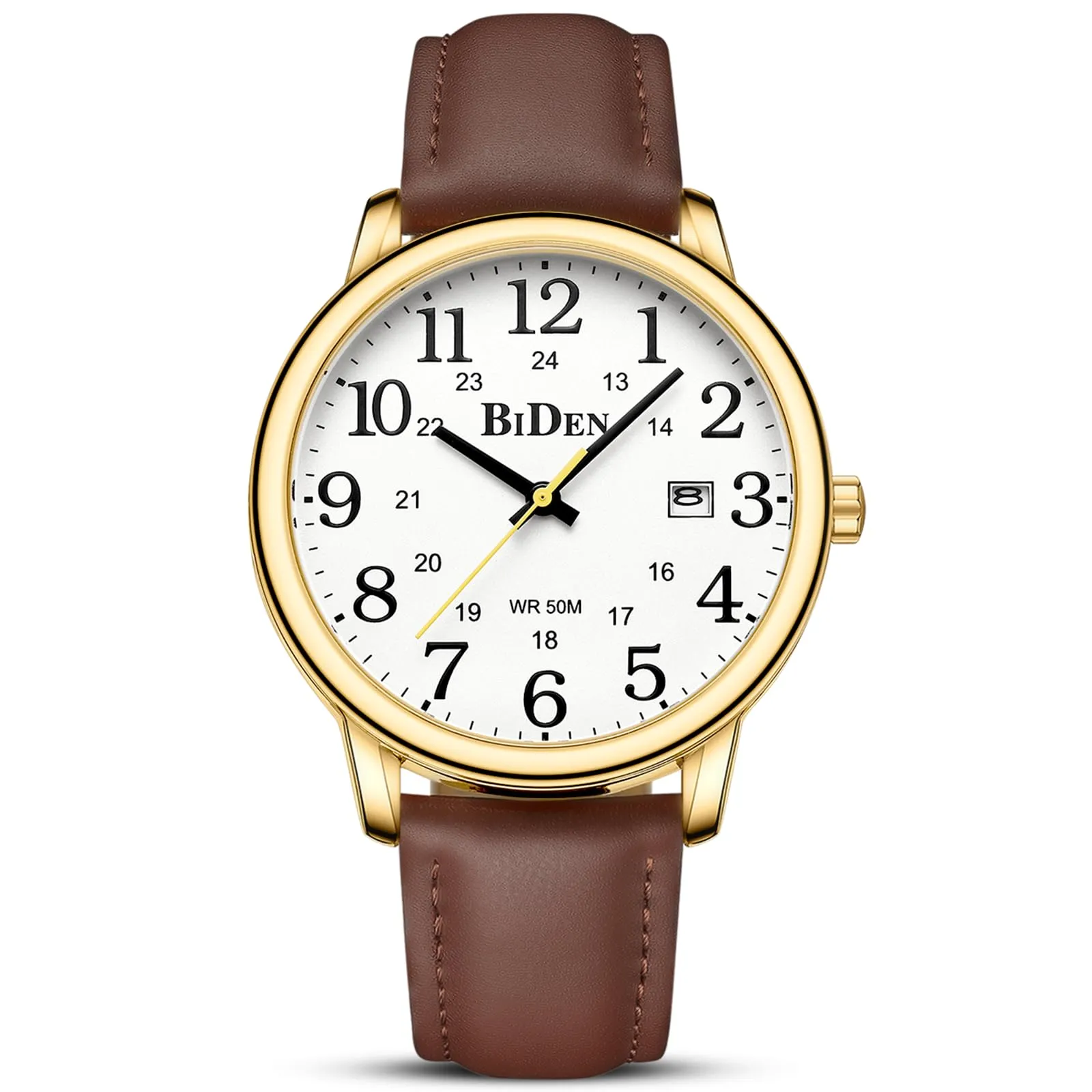 HANPOSH Orologio Uomo Analogico al Quarzo Impermeabile in Pelle - immagine 1