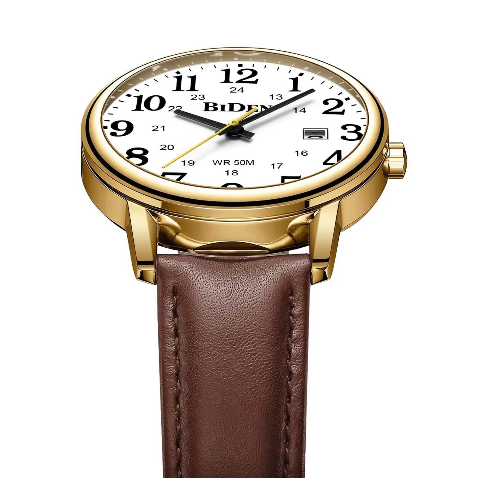 HANPOSH Orologio Uomo Analogico al Quarzo Impermeabile in Pelle - immagine 4