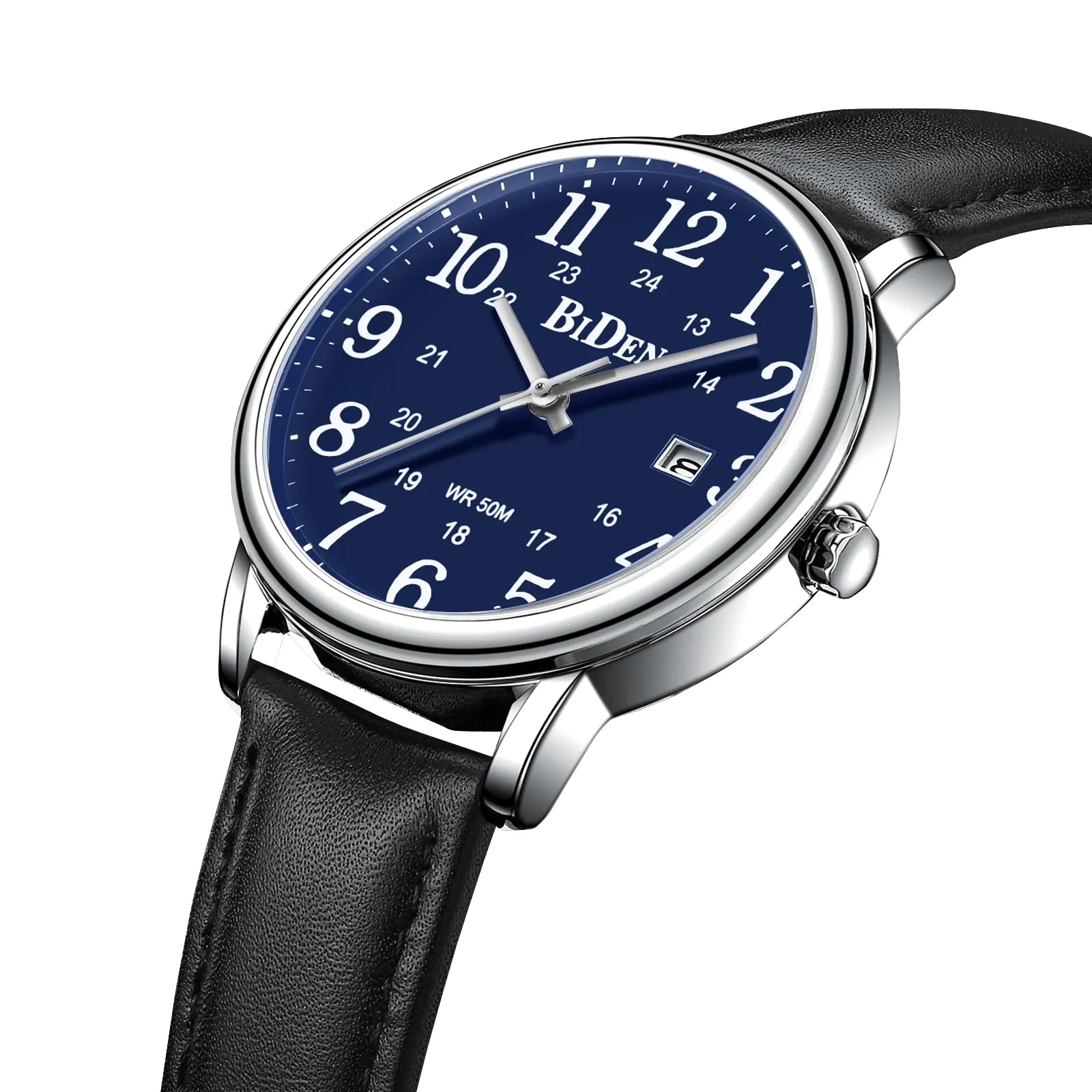 HANPOSH Orologio Uomo Analogico al Quarzo Impermeabile in Pelle - immagine 3