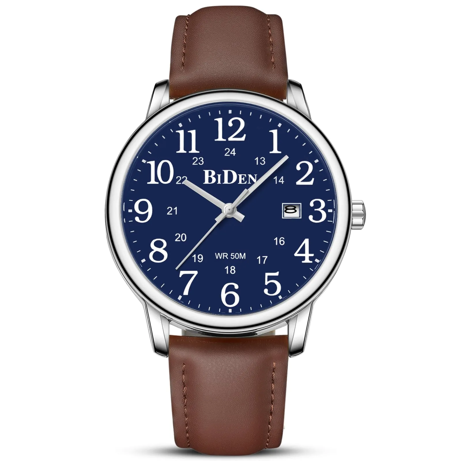 HANPOSH Orologio Uomo Analogico al Quarzo Impermeabile in Pelle - immagine 1