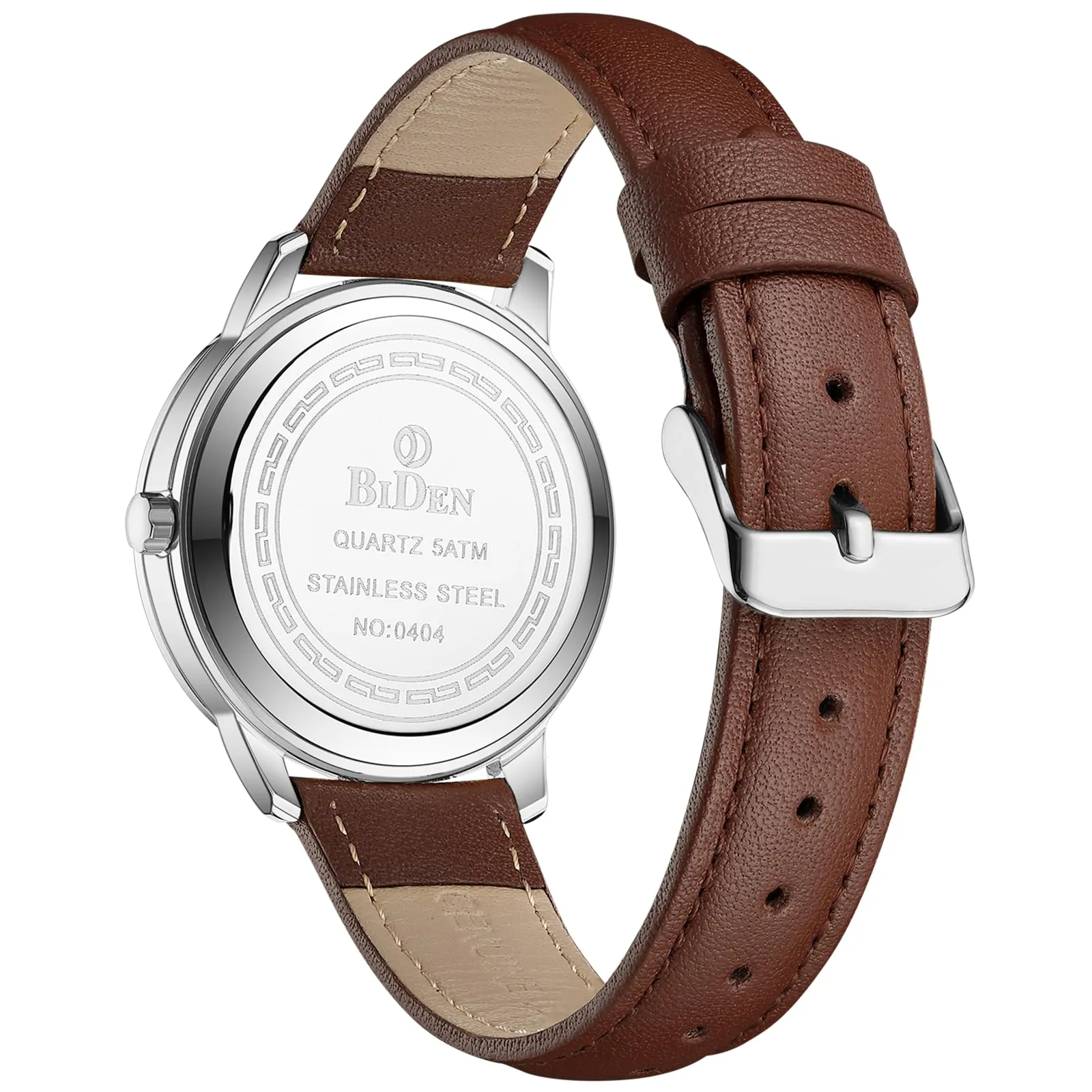 HANPOSH Orologio Uomo Analogico al Quarzo Impermeabile in Pelle - immagine 2