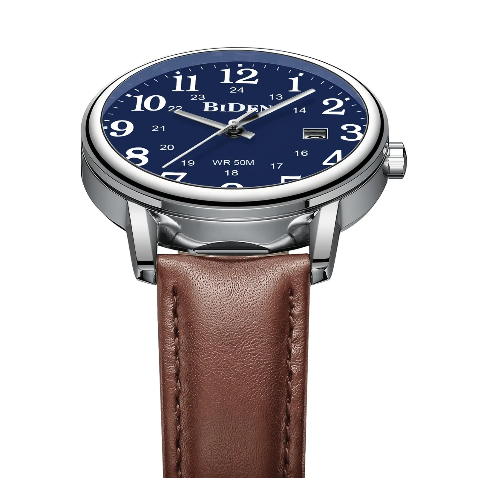 HANPOSH Orologio Uomo Analogico al Quarzo Impermeabile in Pelle - immagine 4