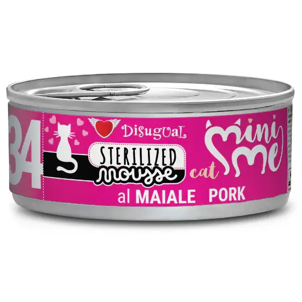 Disugual Mini Me Cat Sterilized Mousse 85 gr Maiale - confezione da 12 pezzi - Cibo umido per gatti - immagine 1