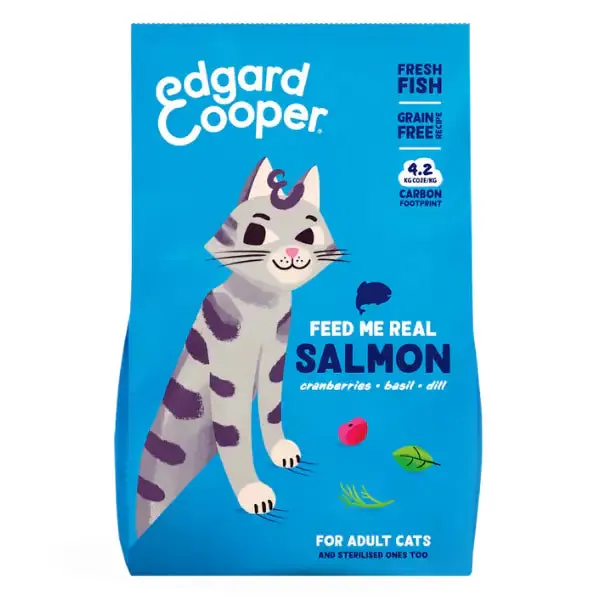 Edgard & Cooper Cat Adult Grain Free Salmone 325 gr - Croccantini per gatti - immagine 1