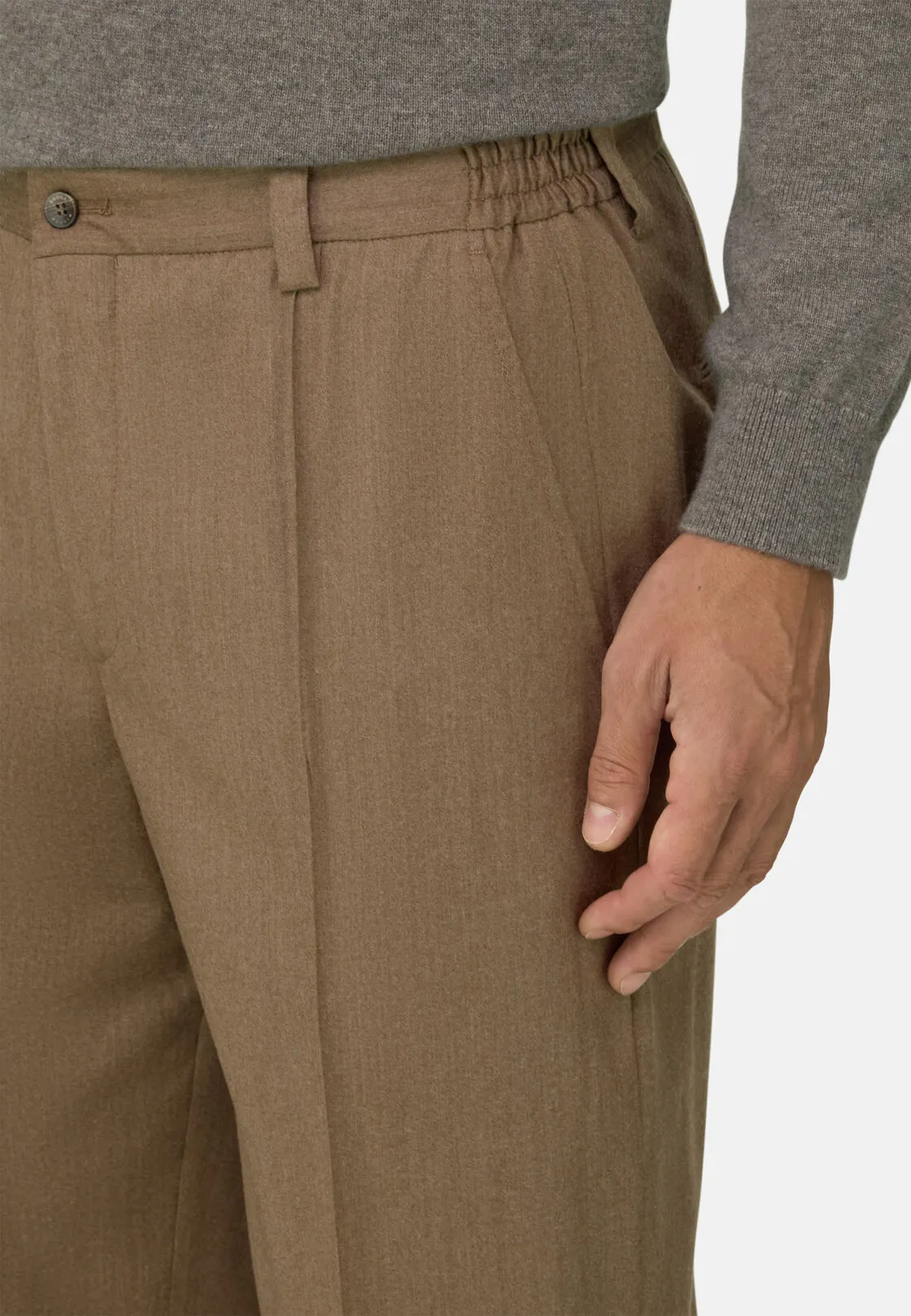 Boggi, Pantaloni In Lana Cashmere Melange, Uomo, , Taglia: 56 - immagine 3