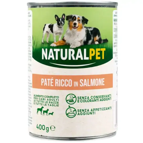 NaturalPet Dog Adult Patè All Breeds 400 gr Salmone - immagine 1