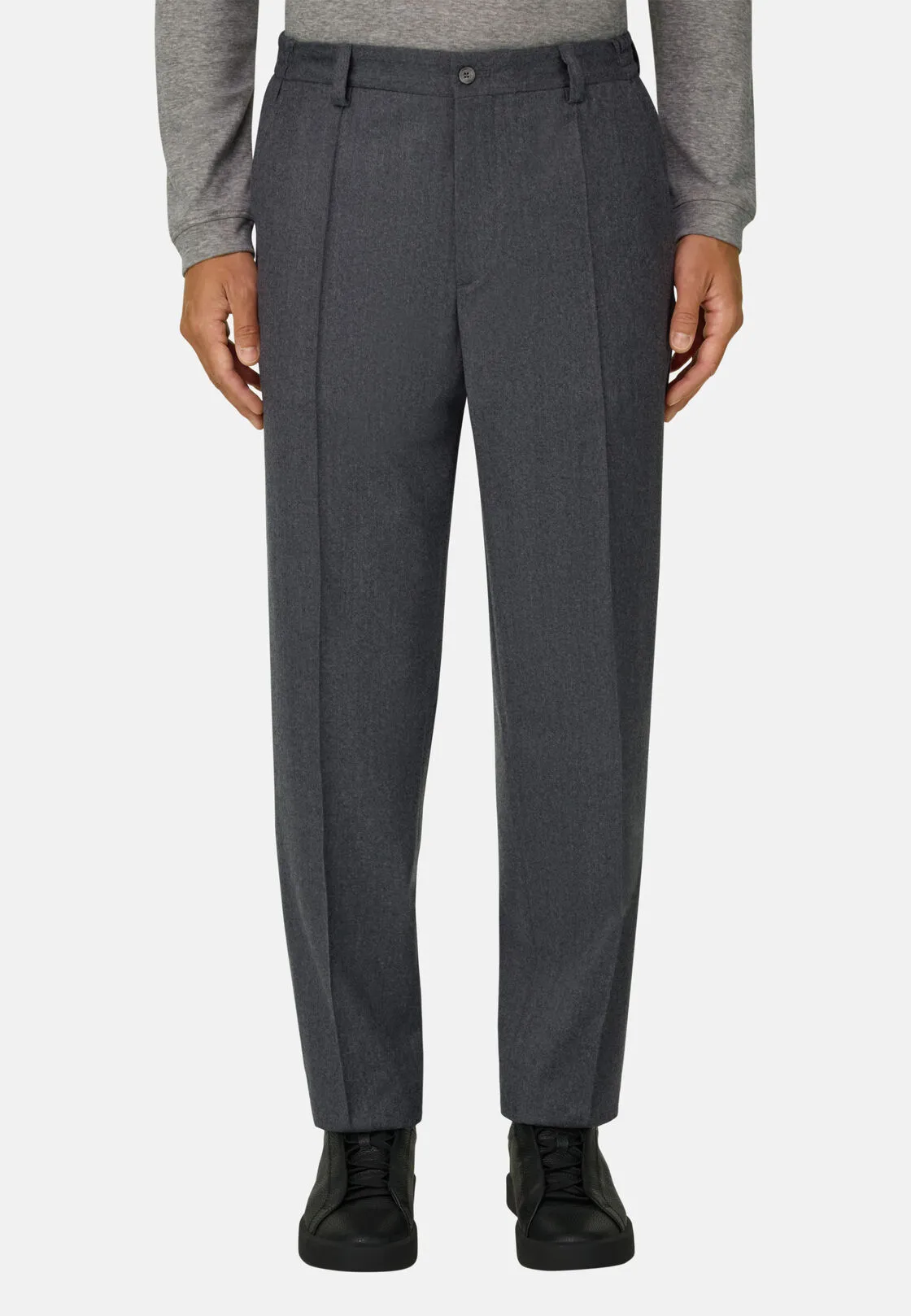 Boggi, Pantaloni In Lana Cashmere Melange, Uomo, Grigio, Taglia: 50 - immagine 1