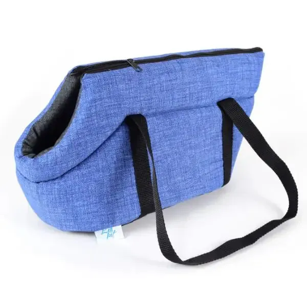 Borsa Trasportino Venere Leopet Blu Jeans e Grigio 40 x 25 x 21 cm - Trasportino cane - immagine 1