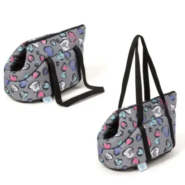 Borsa Trasportino Venere Leopet Fantasia Cuori 45 x 30 x 28 cm - Trasportino cane - immagine 1
