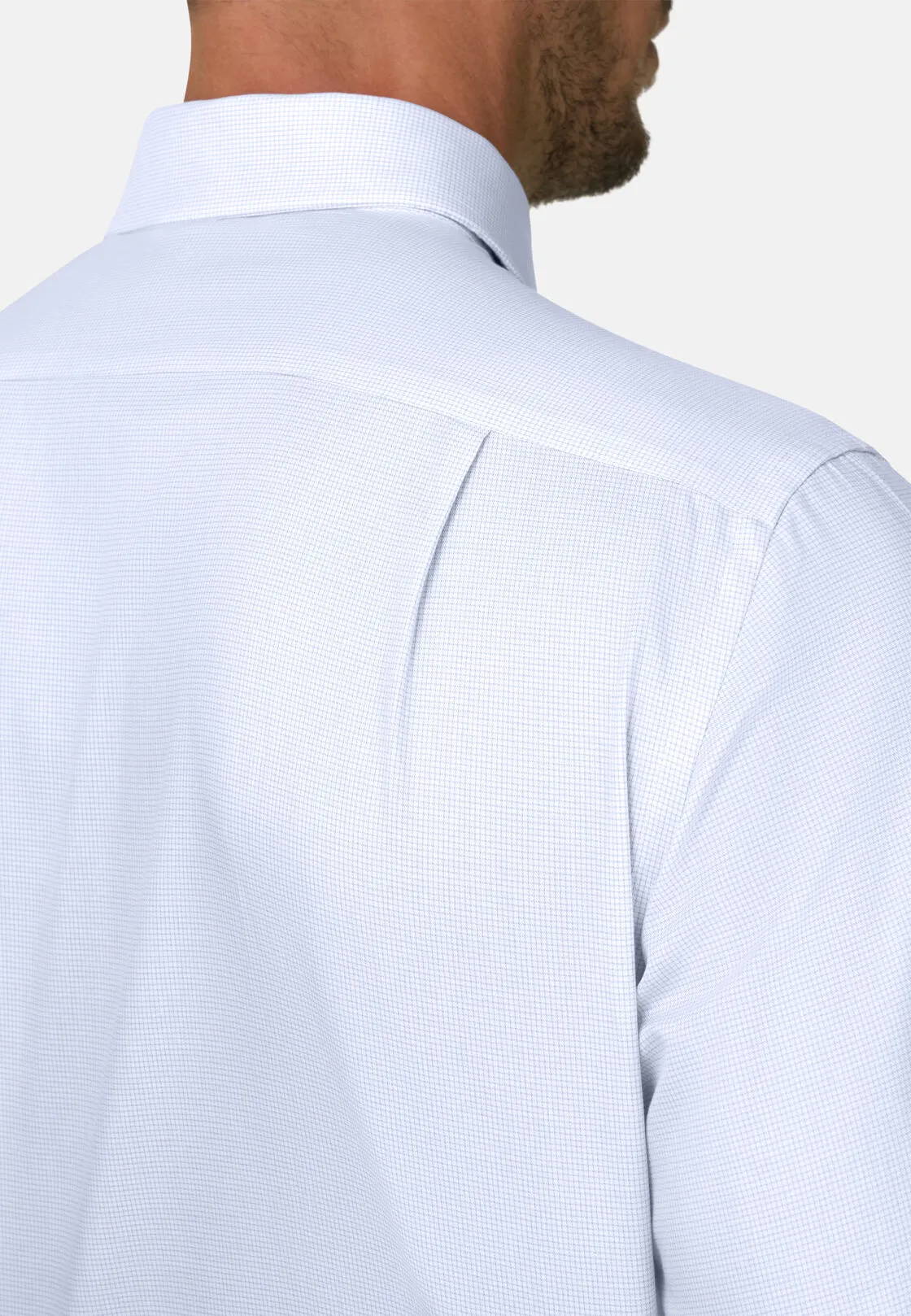 Boggi, Camicia A Quadretti In Twill Di Cotone Regular Fit, Uomo, Azzurro, Taglia: 40 - immagine 4