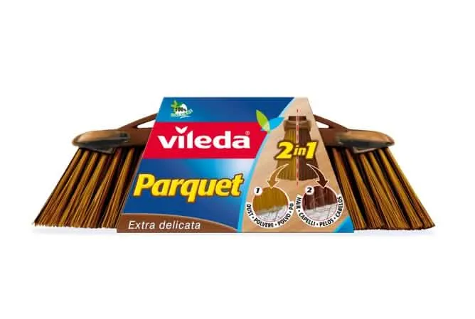 Scopa Parquet 2in1 VILEDA per una Pulizia Efficiente della Casa - immagine 1