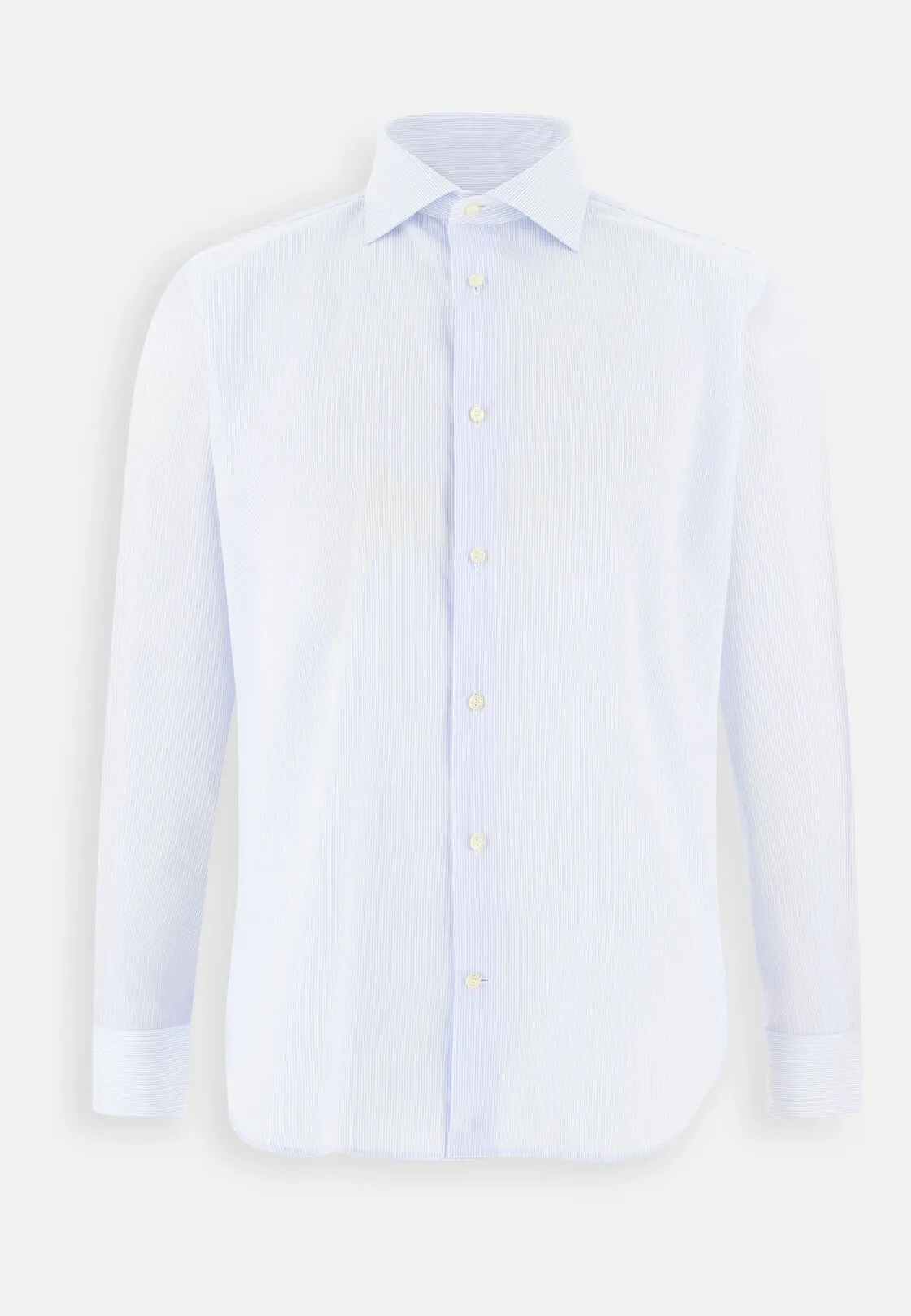 Boggi, Camicia A Righe In Dobby Di Cotone Regular Fit, Uomo, Azzurro, Taglia: 37 - immagine 6