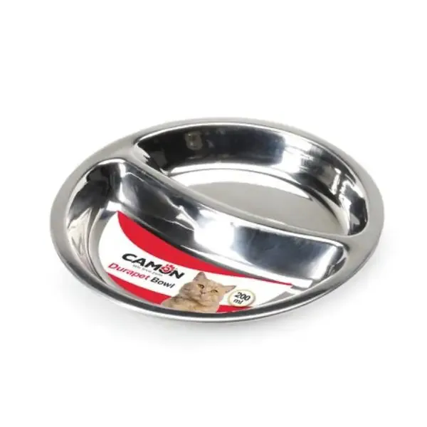 Ciotola in acciaio inossidabile Durapet Dual bowl Camon Diametro 16 cm Capacità 200 ml - immagine 1