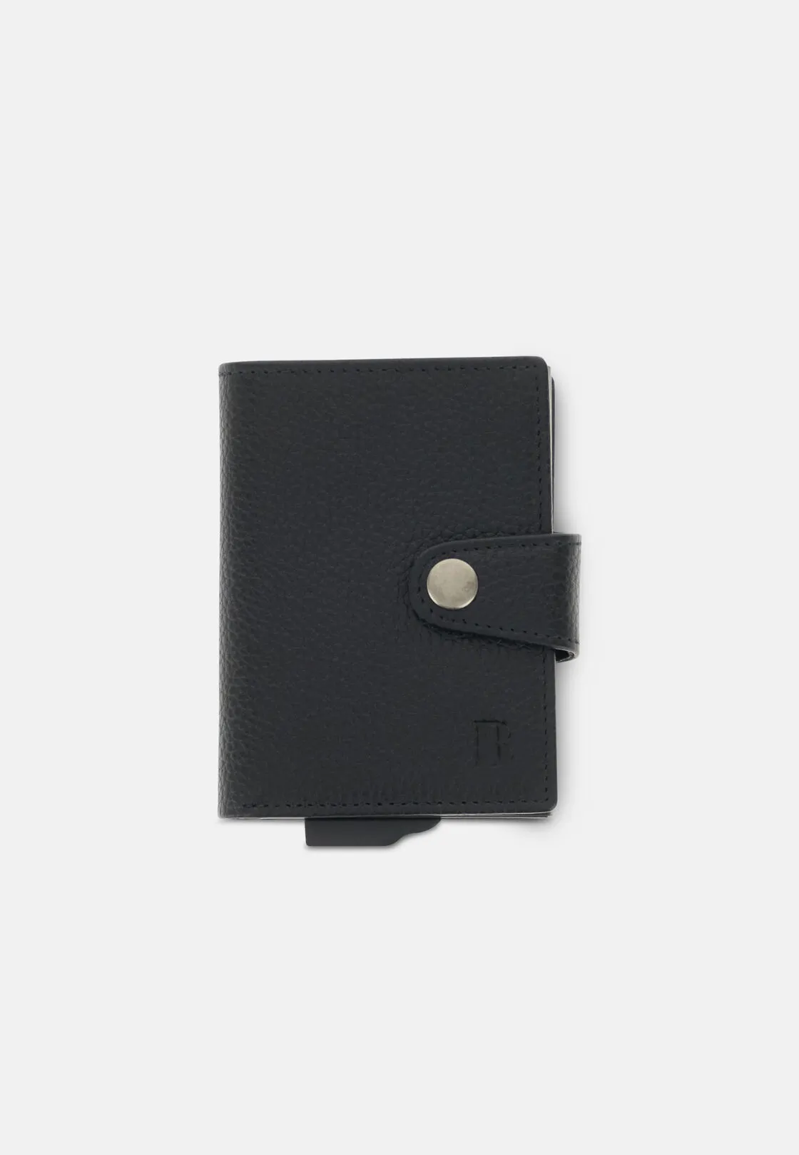 Boggi, Porta Carte Di Credito In Pelle Bottalata, Uomo, Nero - immagine 1
