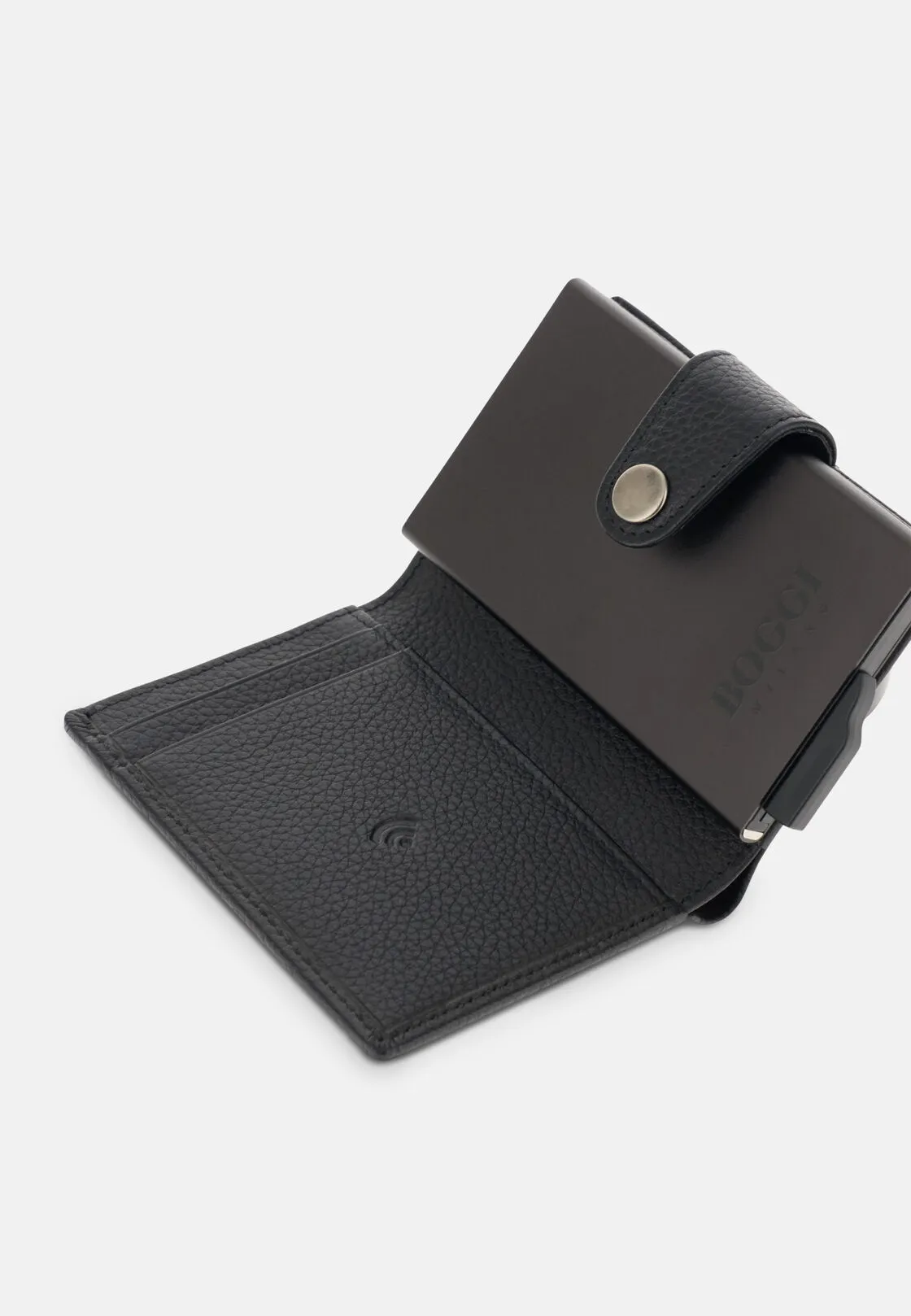 Boggi, Porta Carte Di Credito In Pelle Bottalata, Uomo, Nero - immagine 5