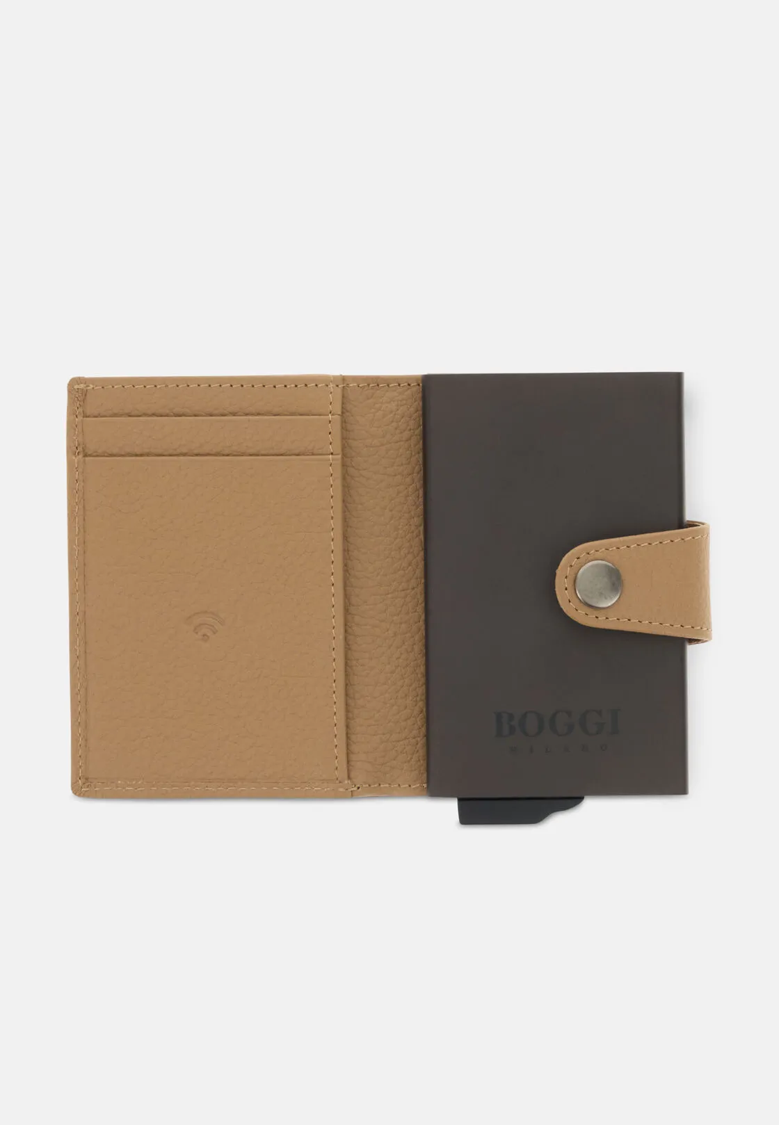 Boggi, Porta Carte Di Credito In Pelle Bottalata, Uomo, - immagine 2