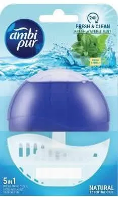 Ambipur Tavoletta WC 5in1 alla Menta - Freschezza e Pulizia per il Tuo Bagno - immagine 1