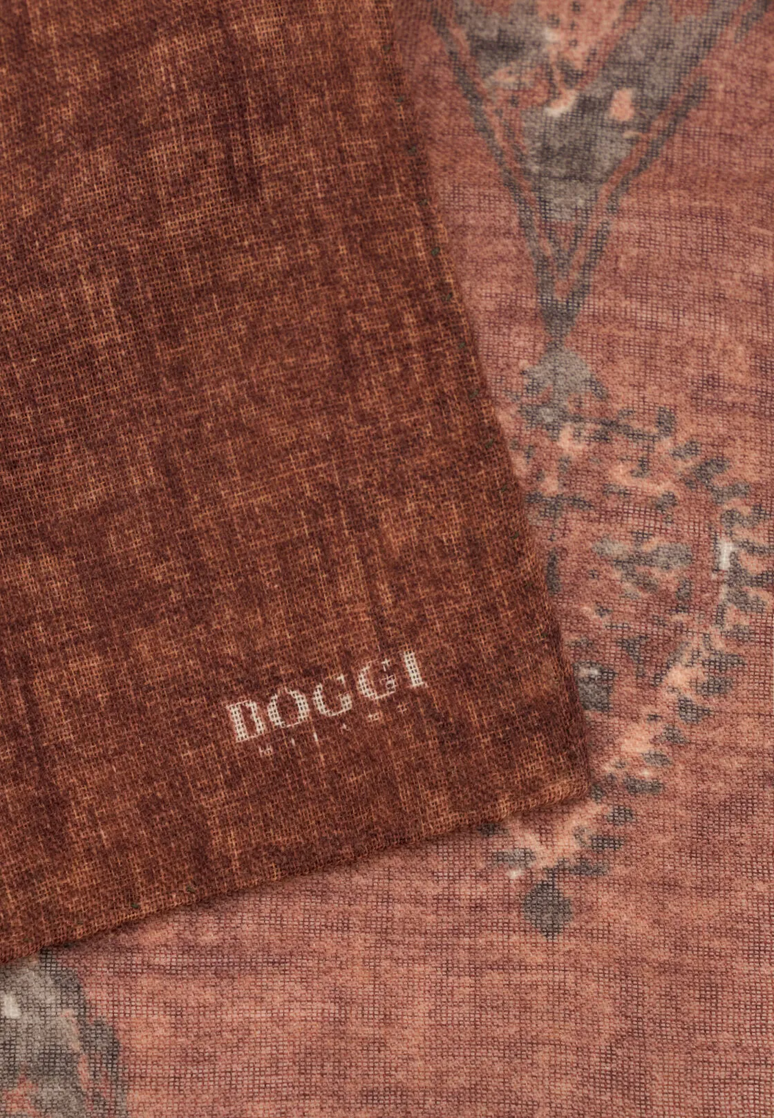 Boggi, Pochette Stampa Macro Fantasia In Lana, Uomo, Rouge - immagine 3