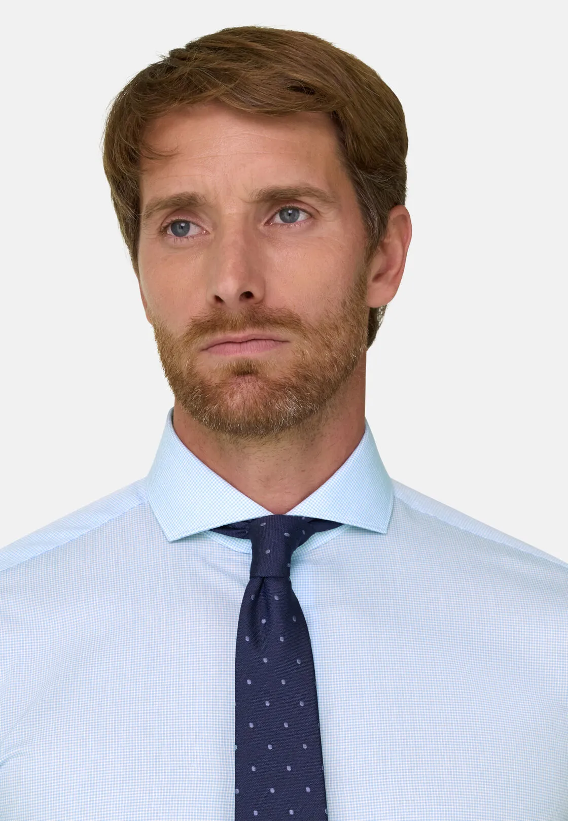 Boggi, Camicia A Quadretti In Popeline Di Cotone Slim Fit, Uomo, Azzurro, Taglia: 38 - immagine 3