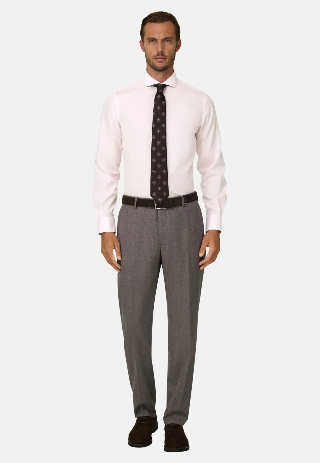 Boggi, Camicia A Righe In Popeline Non-iron Slim Fit, Uomo, Rosa, Taglia: 40 - immagine 2