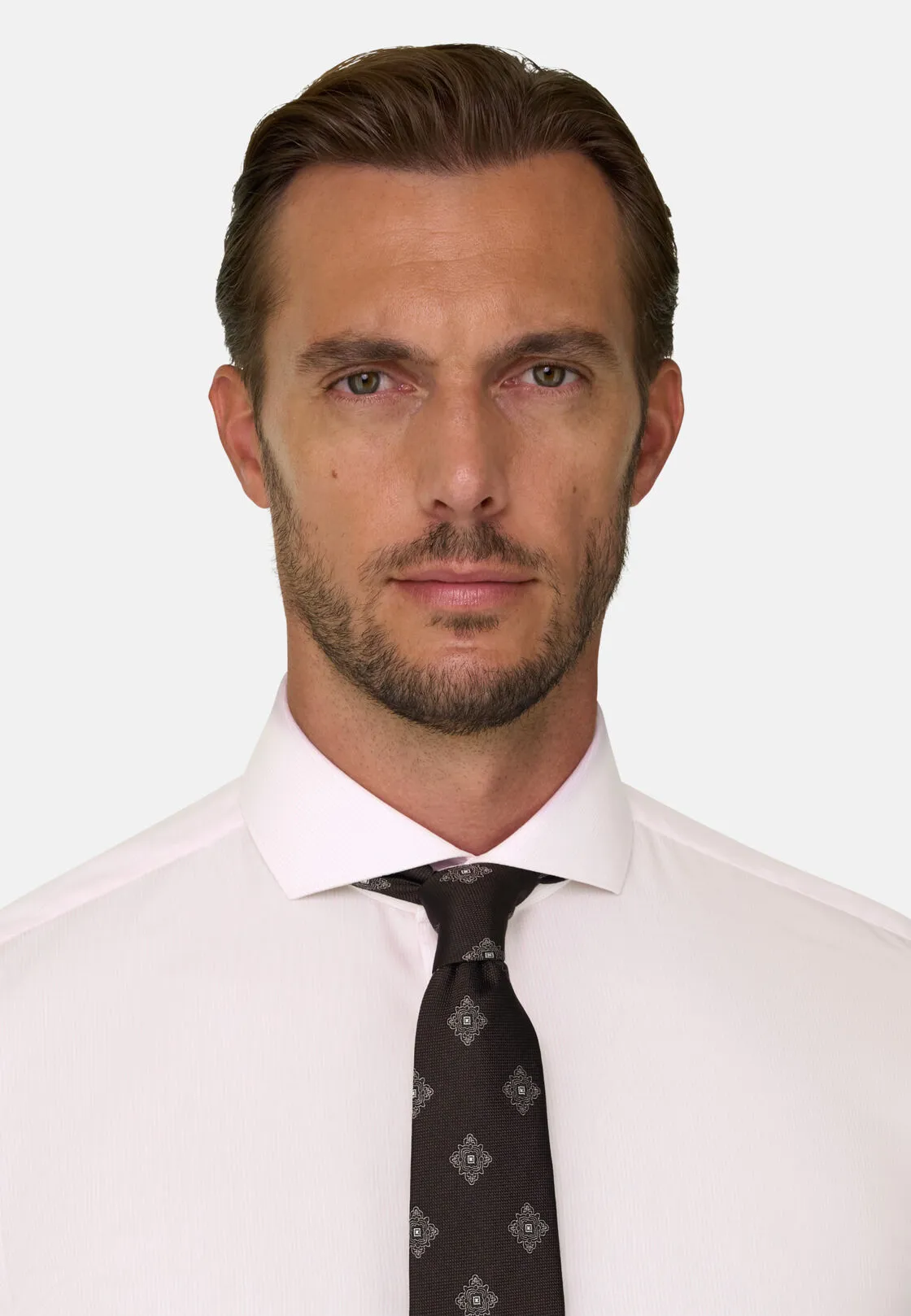 Boggi, Camicia A Righe In Popeline Non-iron Slim Fit, Uomo, Rosa, Taglia: 40 - immagine 3