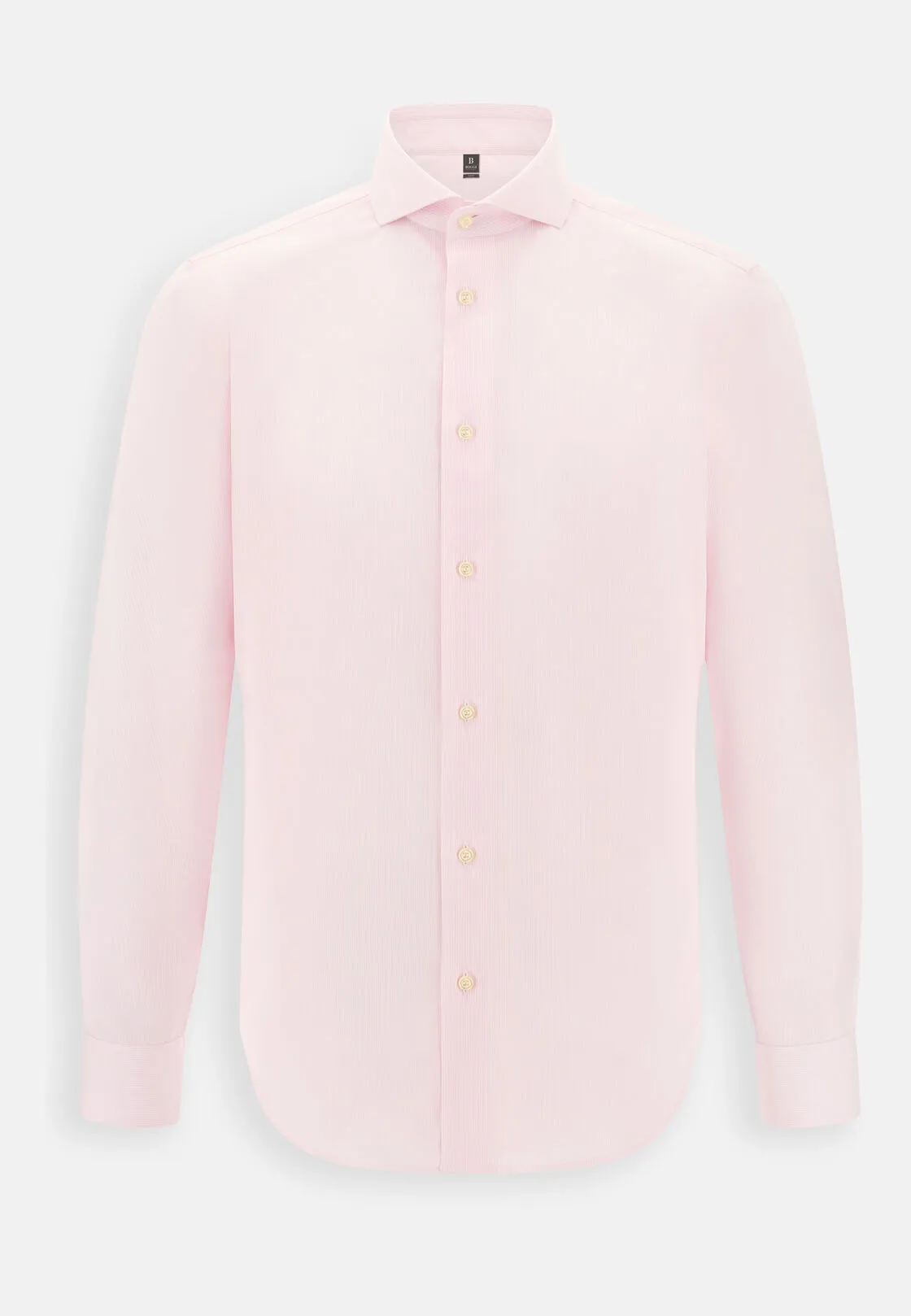 Boggi, Camicia A Righe In Popeline Non-iron Slim Fit, Uomo, Rosa, Taglia: 45 - immagine 6