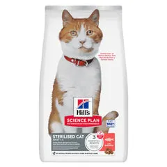 Hill's Science Plan Adult Sterilised Cat Alimento per Gatti con Salmone 1.5 kg - Croccantini per gatti - immagine 1